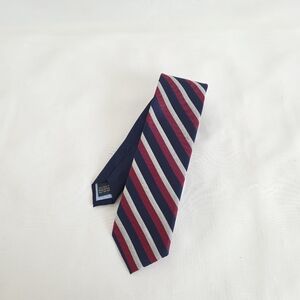Tommy Hilfiger Silk Striped Red and Blue Men's Tie